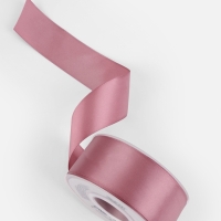 Лента атласная двухсторонняя №165 38мм*25&plusmn;1м пыльная роза TR