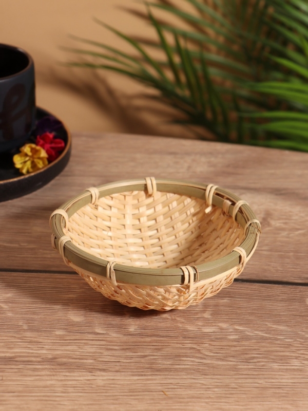 Чаша плетеная в 2 слоя, 13 см, бамбук