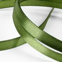 Лента атласная, 10 мм, 23&plusmn;1 м, насыщенно-зелёная №113