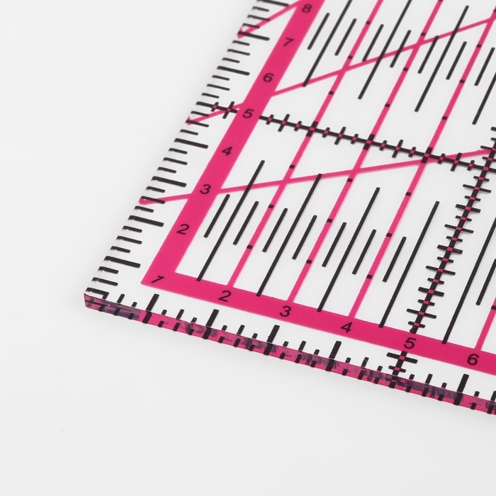 Набор линеек для квилтинга и пэчворка 30&times;30/25&times;25/15&times;15/10&times;10 см, толщина 3 мм