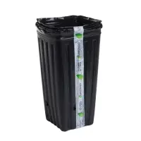Пакет для рассады, 1,5 л, 11 &times; 11 см, h = 20 см, полиэтилен, чёрный, Greengo