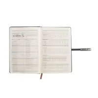 Ежедневник недатированный формат А5, с хлястиком, 112л, линия, пвх, Узор Синий