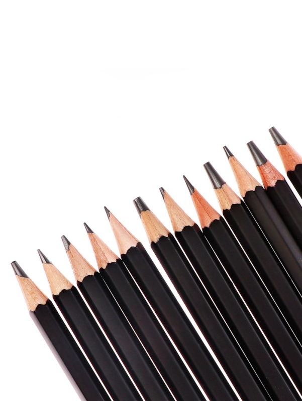 Набор карандашей чернографитных 12 штук (14В, 12В, 10В, 8В, 6В, 4В, 3В, 2В, В, НВ, Н, 2Н)
