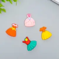 Декор для творчества резина "Платье" набор 10 шт 2,6х2,8 см