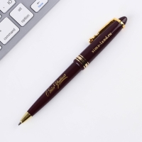 Ручка шариковая на открытке с фигурным клипом, пластик, синяя паста, 1.0 мм &laquo;С днем учителя&raquo;