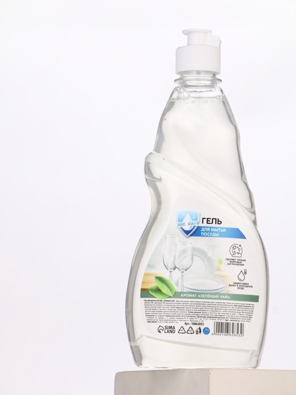 Mr.Быт Гель для мытья посуды, 500 мл, аромат зелёный чай