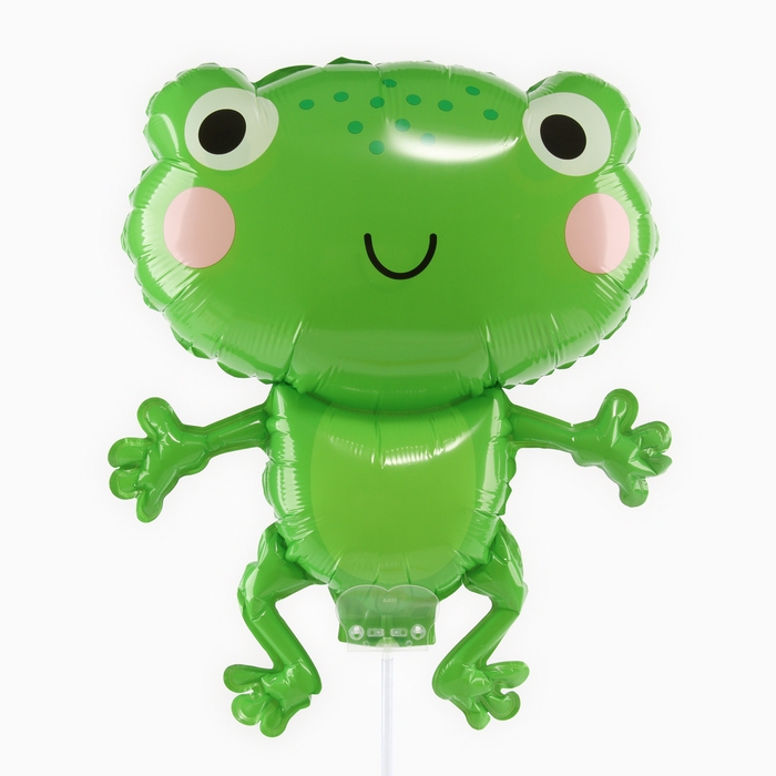 Шар фольгированный 14" &laquo;Добрый лягушонок&raquo;, с палочкой