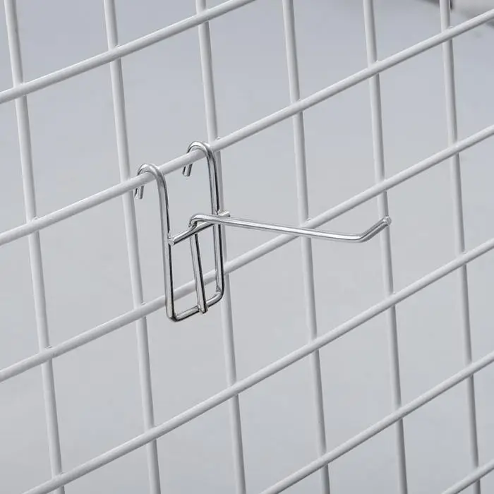 Крючок на сетку одинарный, d=3,5 мм, L=10 см, цвет хром