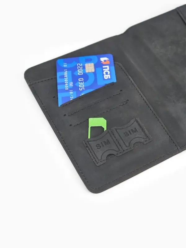 Обложка на паспорт с магнитным держателем &laquo;Герб&raquo;, искусственная кожа