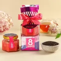 Набор &laquo;8 Марта&raquo;: крем-мёд, чай 50 г