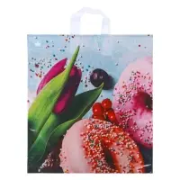 Пакет "Яркий натюрморт", полиэтиленовый с петлевой ручкой, 44х40 см, 70 мкм