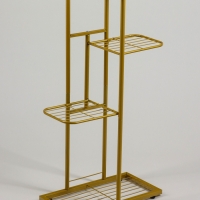 Подставка для цветов Greengo, 4 полки, 43 &times; 22 &times; 82 см, напольная, металл, цвет золотой