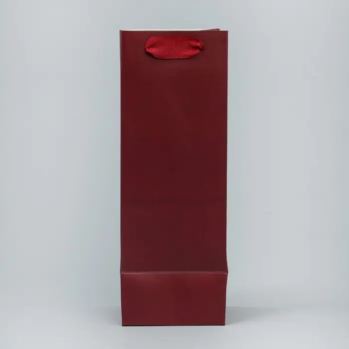 Пакет подарочный под бутылку, упаковка, &laquo;Время винишка&raquo;, 9 х 25 х 8.5 см