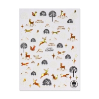 Новый год! Наклейки для ногтей &laquo;Зимний лес&raquo;, фольгированные, цвет золотой/чёрный/белый