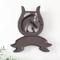 Дверной молоток чугун "Конь в подкове - Welcome" 18х2х21 см