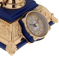 Часы-светильник "Ретро телефон", синий, с будильником, 28.5 х 18 х 18 см