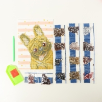 Алмазная мозаика с частичным заполнением на холсте &laquo;Щенок&raquo;, 15 х 21 см