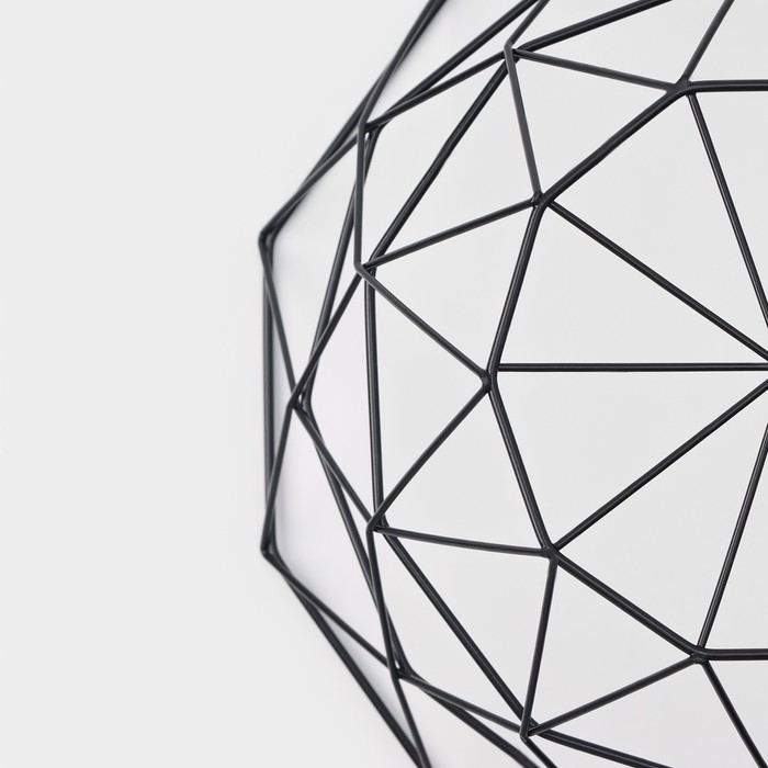 Фруктовница Доляна &laquo;Геометрия&raquo;, 27&times;27&times;14 см, цвет чёрный