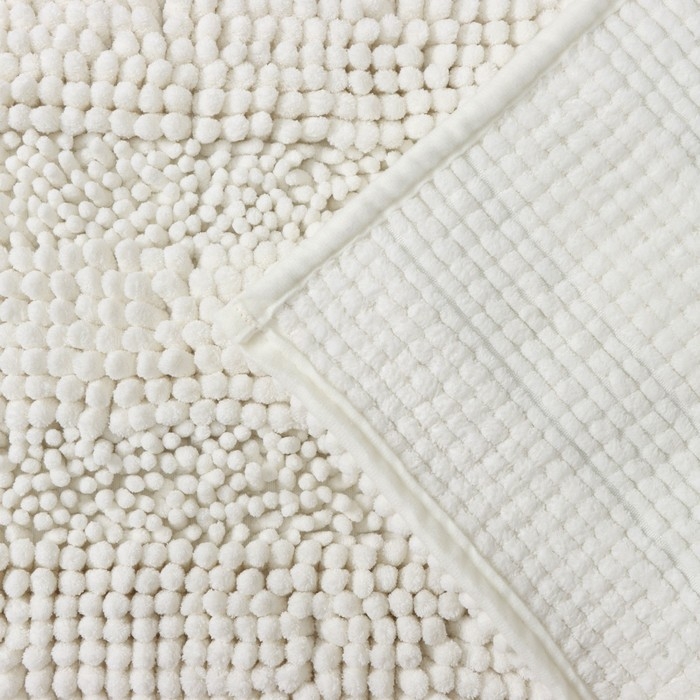 Коврик для дома LaDо́m, букли, плотность 1900 г, 50&times;80 см, цвет белый