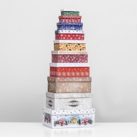 Набор коробок 10 в 1 "Чудесного Нового года", 30 х 19 х 11.5 - 11 х 6 х 4 см