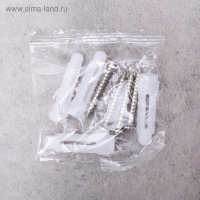 Держатель для уборочного инвентаря с крючками Доляна, 26&times;6&times;10 см, цвет серый