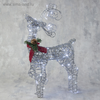 Светодиодная фигура &laquo;Олень&raquo;, 30 &times; 60 &times; 12 см, металл, 220 В, свечение белое