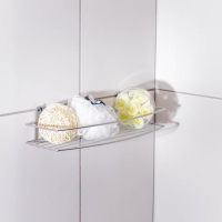 Полка для ванной прямая, 34&times;11,5&times;4,5 см, цвет хром