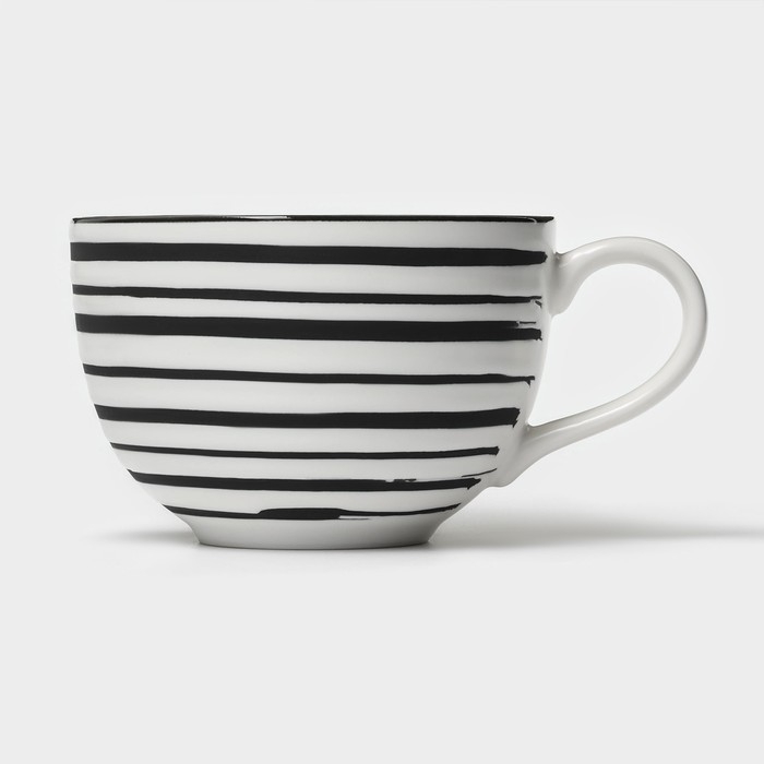 Чайная пара фарфоровая Magistro Hypnose, кружка 230 мл, блюдце 15,5 см