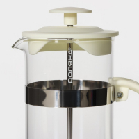 Чайник заварочный френч - пресс Доляна &laquo;Гарсон&raquo;, 350 мл, стекло, цвет молочный