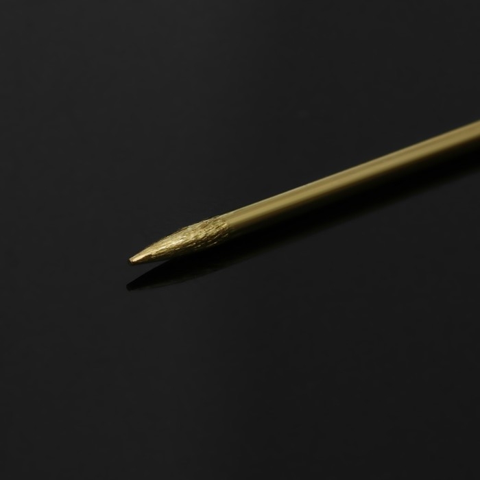 Основа &laquo;Брошь-игла&raquo; с шариком d=1,2 см (набор 5 шт.), L=7 см, площадка 1,5 см, цвет золото
