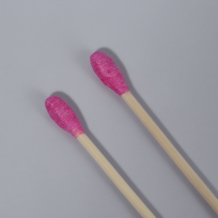 Ватные палочки на деревянной основе &laquo;Сердце&raquo;, 7 см, 64 шт, в пластиковом органайзере, цвет розовый