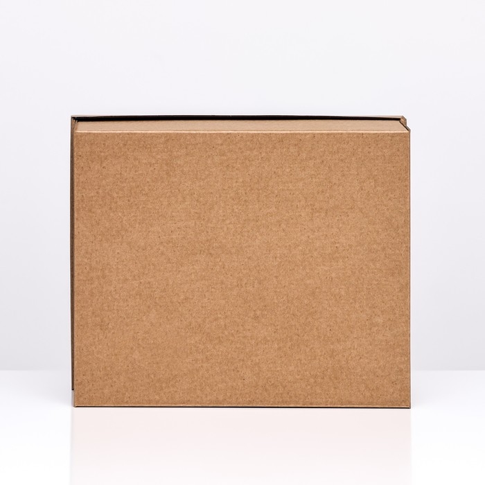 Складная коробка, крафт, 31,2 х 25,6 х 16,1 см