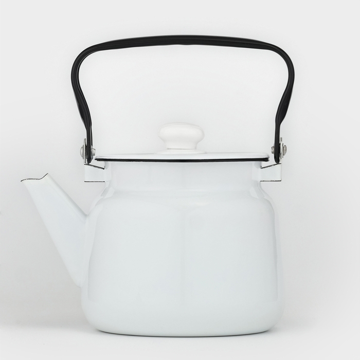 Чайник, 2,3 л, без деколи, эмалированная крышка, цвет белый