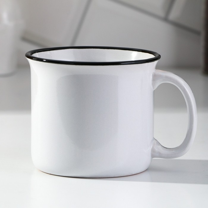 Кружка керамическая &laquo;Счастье не за горами&raquo;, 450 мл, цвет белый