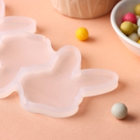 Форма для леденцов Доляна &laquo;Заяц&raquo;, силикон, 13&times;7,5&times;0,7 см, 3 ячейки