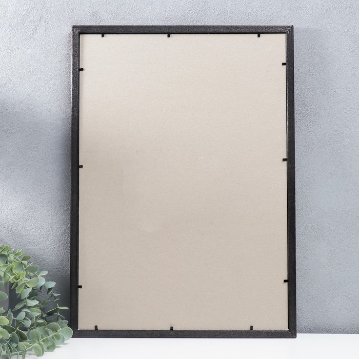 Фоторамка пластик 35х50 см, тёмное дерево (пластиковый экран)