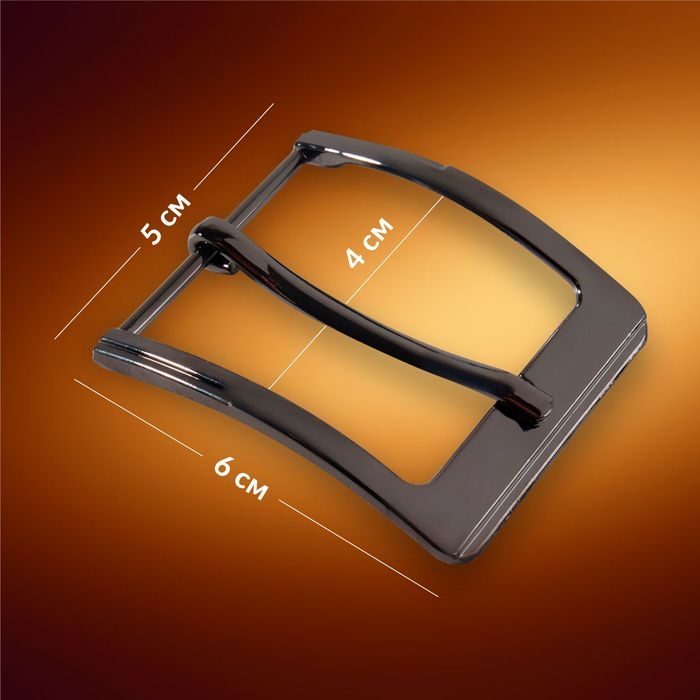 Пряжка для ремня, 6 &times; 5 см, 40 мм, цвет чёрный никель