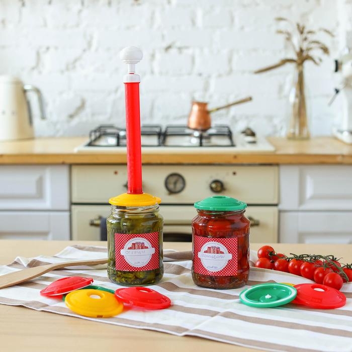 Набор для консервации и хранения продуктов вакуумный &laquo;Вакс 82Б&raquo;: насос, 9 крышек