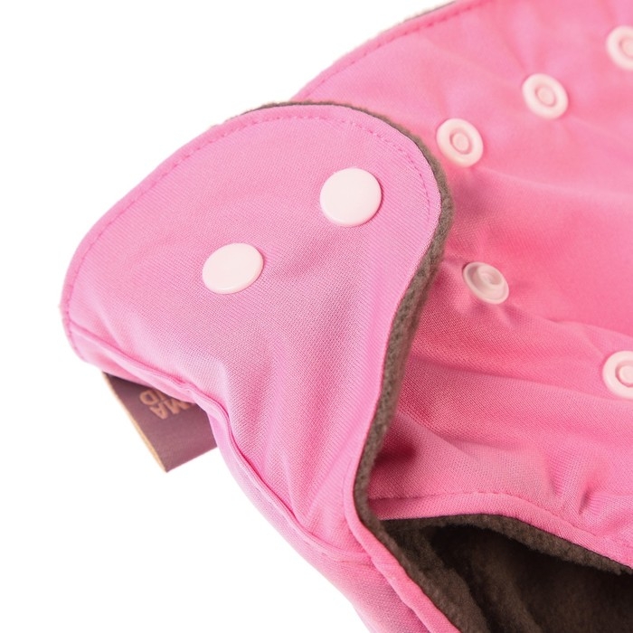 Многоразовый подгузник, 3-15 кг, угольно-бамбуковая ткань, цвет розовый, Крошка Я