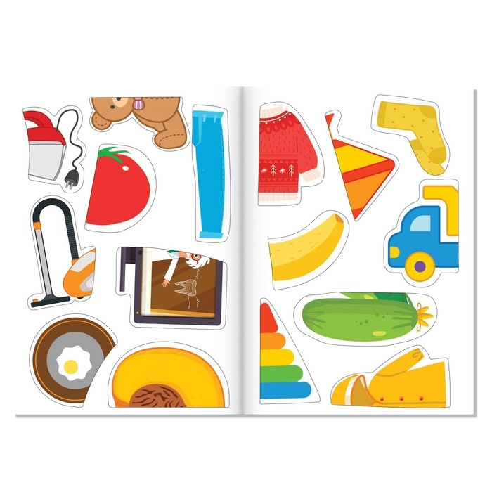 Набор с наклейками &laquo;Весёлые половинки&raquo;, Синий трактор