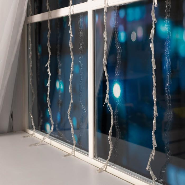 Гирлянда &laquo;Водопад&raquo; 2 &times; 1.5 м, IP20, прозрачная нить, 400 LED, свечение синее, 8 режимов, 220 В