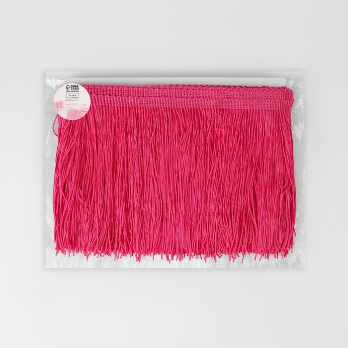 Тесьма декоративная &laquo;Бахрома&raquo;, 15 см, 5 &plusmn; 0,5 м, цвет малиновый