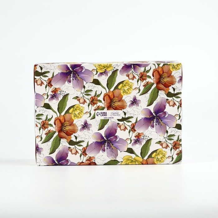 Коробка для капкейка &laquo;Ирисы&raquo;, 23 х 16 х 7.5 см