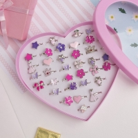 Кольцо детское &laquo;Выбражулька&raquo; ассорти для девочек, форма МИКС, цвет МИКС, безразмерное