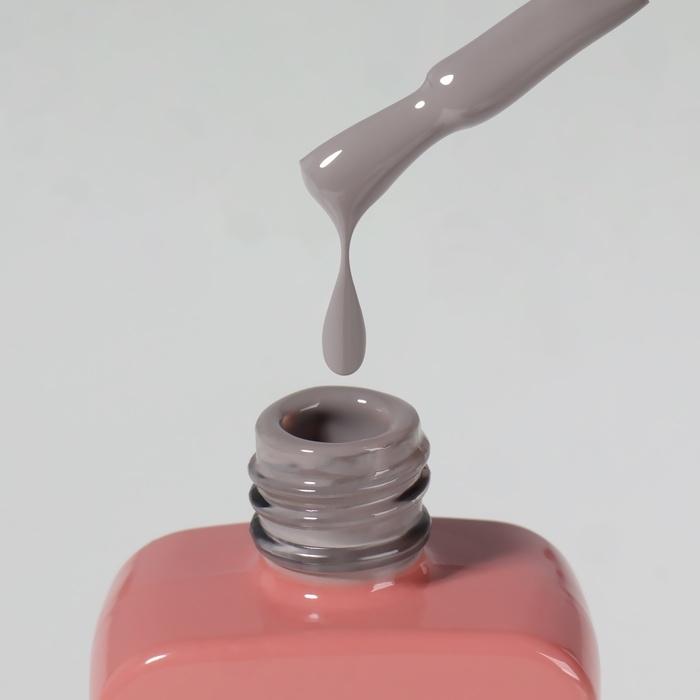 Гель лак для ногтей &laquo;SIMPLE&raquo;, 3-х фазный, 10 мл, LED/UV, цвет серый (110)