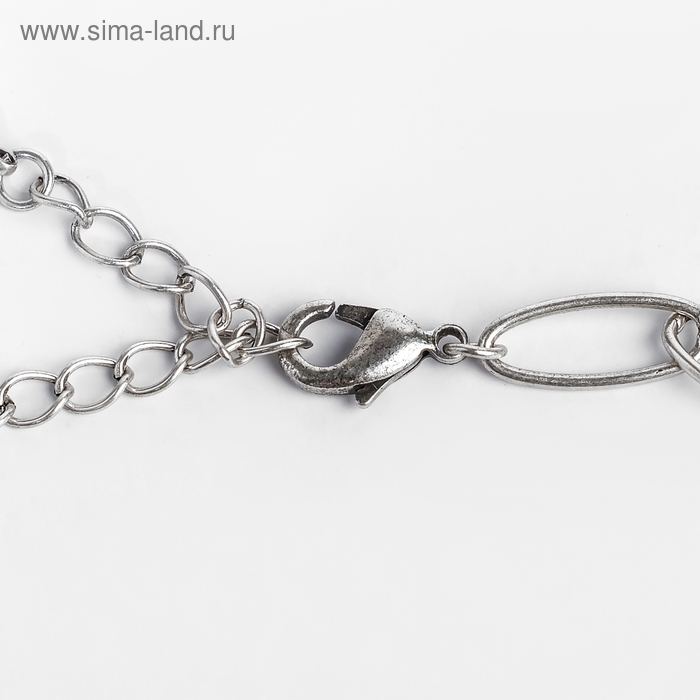 Браслет металл &laquo;Цепь&raquo; лезвие, цвет серебро, 19 см
