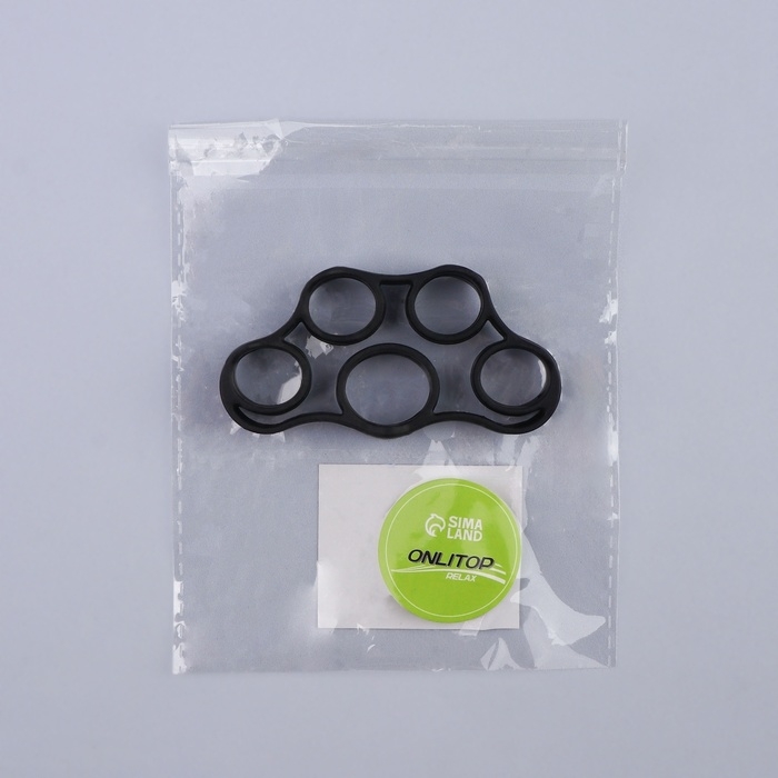 Массажёр для разработки рук и пальцев, 8 &times; 4 &times; 1,5 см, цвет чёрный