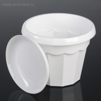 Горшок для цветов с поддоном Доляна &laquo;Эрика&raquo;, 1,8 л, цвет белый