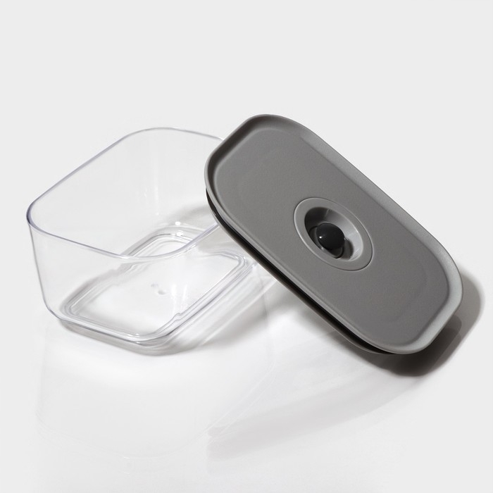 Ланч - бокс с вакуумным клапаном Доляна, 360 мл, 13,8&times;10&times;6,2 см, цвет прозрачный