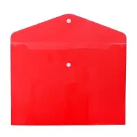 Папка-конверт на кнопке, А4, 180 мкм, "Цветной", МИКС